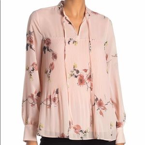 Nordstrom Pleione Pleated Long Sleeve Blouse